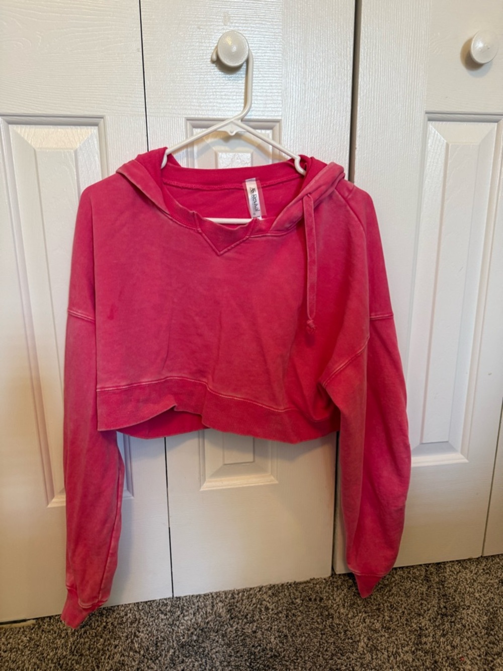 Altard State. Revival. Cropped Pink Oversized Hooded Sweatshirt